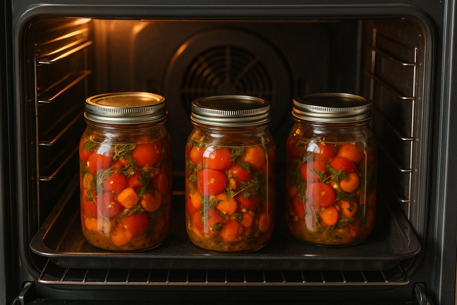 Wekowanie słoików w piekarniku